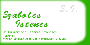 szabolcs istenes business card